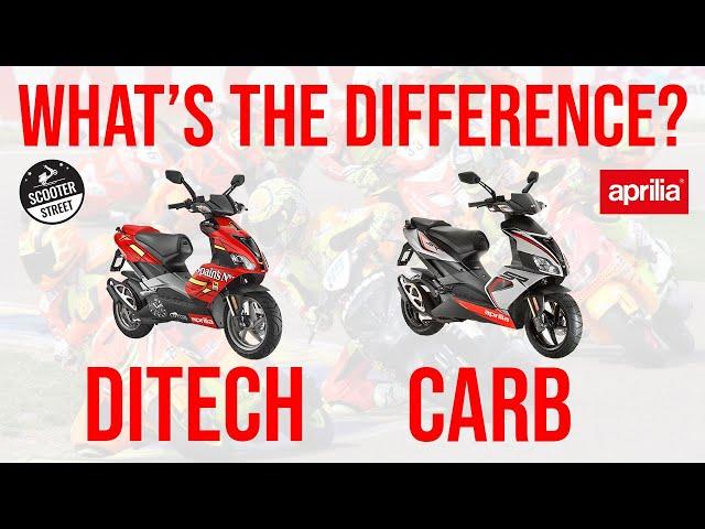 Aprilia SR50 Ditech vs. SR50R Carb - WHATS THE DIFFERENCE??