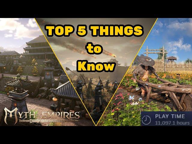 Top 5 Things you Should Know Before you Start (Tips from a Veteran Player) -  Myth of Empires