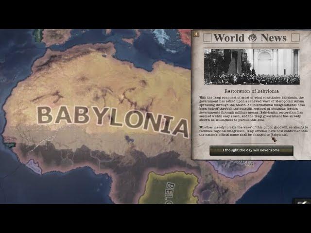 HOI4 Iraqi Rework Shadows of Babylon (Mod showcase)