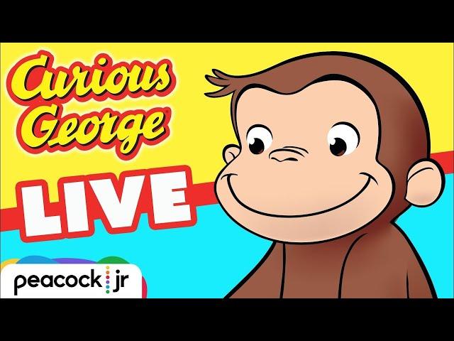  CURIOUS GEORGE 24/7 MARATHON!  Livestream for Kids  Cartoons for Children 