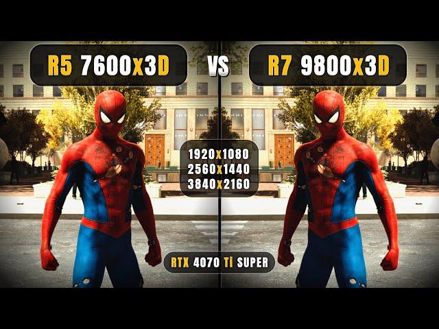 AMD Ryzen 5 7600x3D vs Ryzen 7 9800x3D - 1080p, 1440p, 4K - Ultimate Comparison - 4070 Ti Super