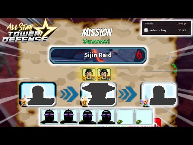 Raid META Unit is Back! | Sijin Raid 4 Units Solo Gameplay | Roblox All Star Tower Defense