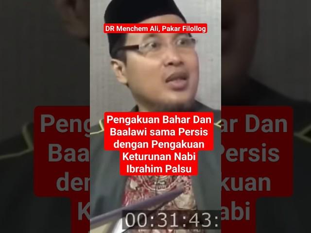 Dr Menachem Ali, Pakar Filolog • Beberkan Data Baru | Habib Bukan Cucu Nabi #menachemali