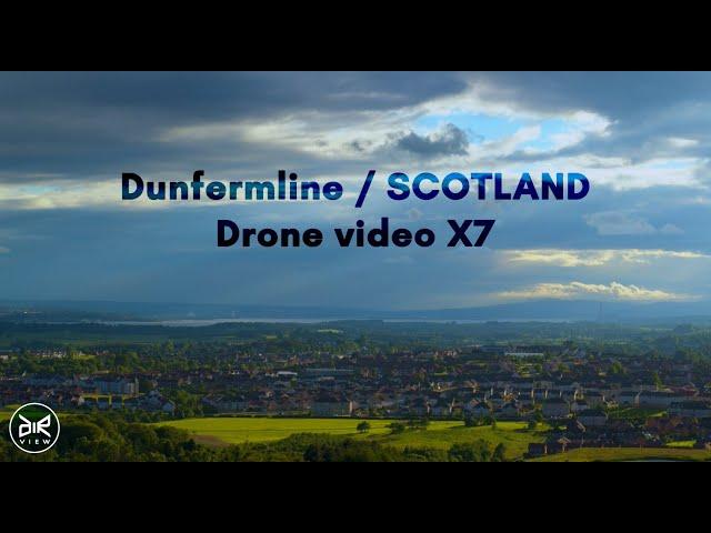 Dunfermline Duloch Park Scotland, drone 4K video.