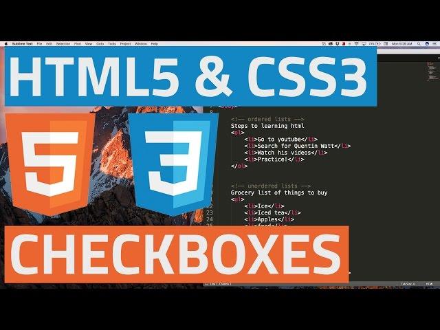 HTML5 and CSS3 beginner tutorial 38 - Checkboxes and Radio buttons