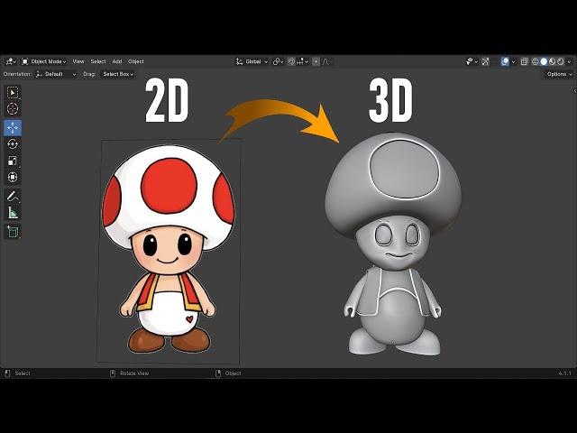 Blender Image to 3D Model - Beginner Tutorial