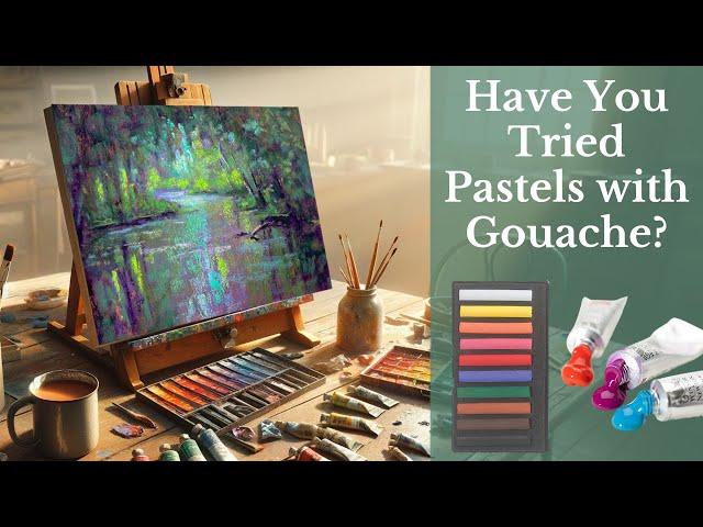 Witness The Stunning Effects Of Mixing Gouache Paint With Soft Pastel - Love the Results!