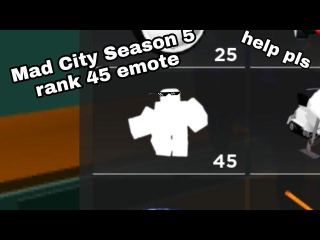 Mad City season 5 rank 45 emote (ROBLOX)