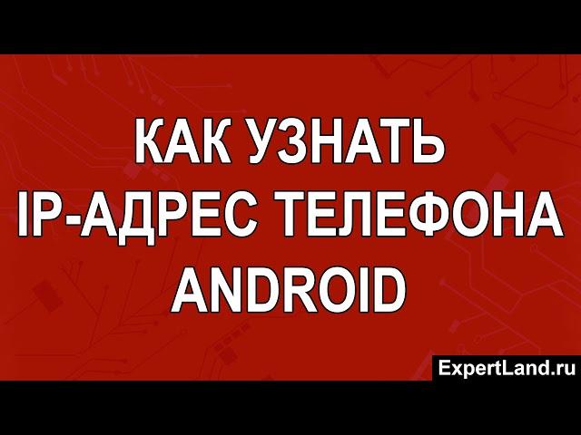 Как узнать IP адрес телефона Android