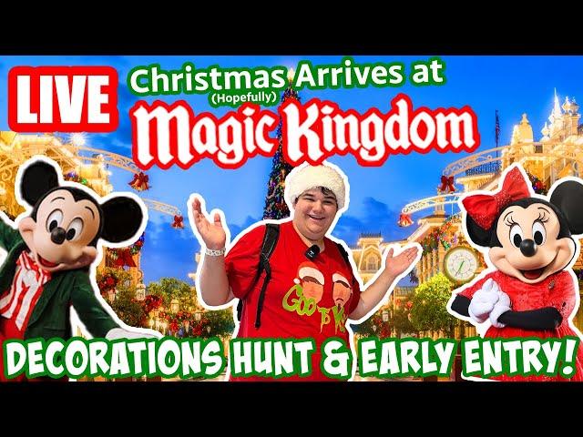 Live: Christmas Arrives at Magic Kingdom EPCOT and Resorts! Rides & Merch - Disney World Livestream