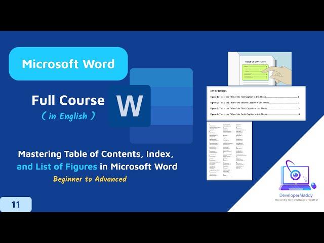 Mastering Table of Contents, Index, and List of Figures in Microsoft Word | Beginner to Advanced