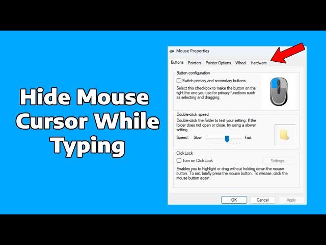 Hide Mouse Cursor While Typing in Windows 11 & 10 - How To