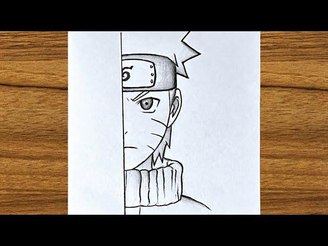 how to draw Naruto Uzumaki step by step || naruto drawing easy || How to draw anime step by step