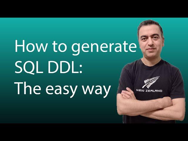 How to generate SQL DDL commands quickly: The easy way