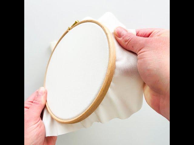 How to place fabric in an embroidery hoop and tighten properly!