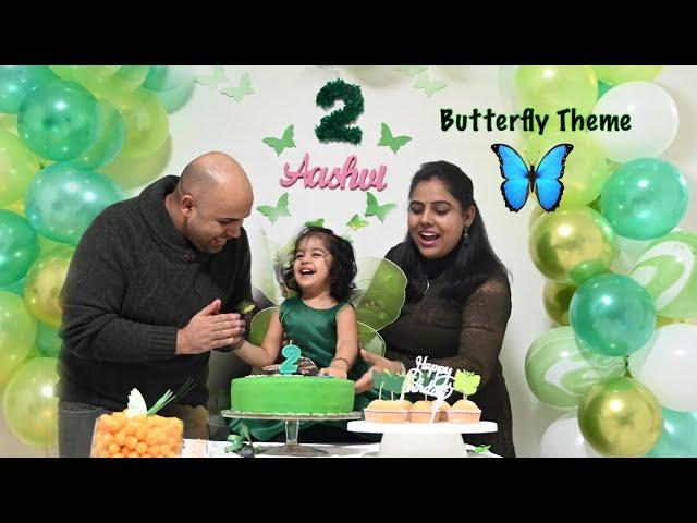 Aashvi’s 2nd Birthday Vlog(Buttery Theme) Surprise, DIY Party Decorations, Gift, Photoshoot