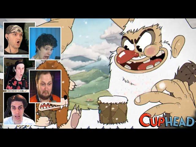 Реакция Летсплейщиков на Великана Мрачногора в Cuphead The Delicious Last Course