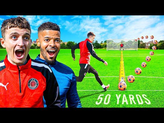 Scoring 1 AMAZING Football Goal From 1-50 Yards! (Ft. Jeremy Lynch)