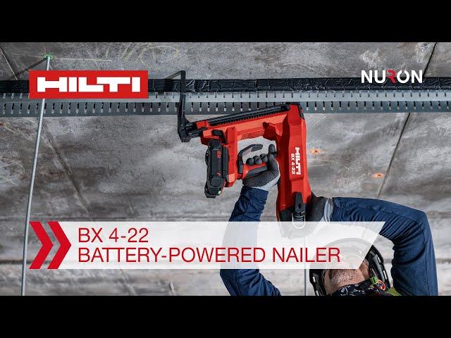 Hilti Nuron BX 4-22 Battery-Powered Nailer - Features and Benefits