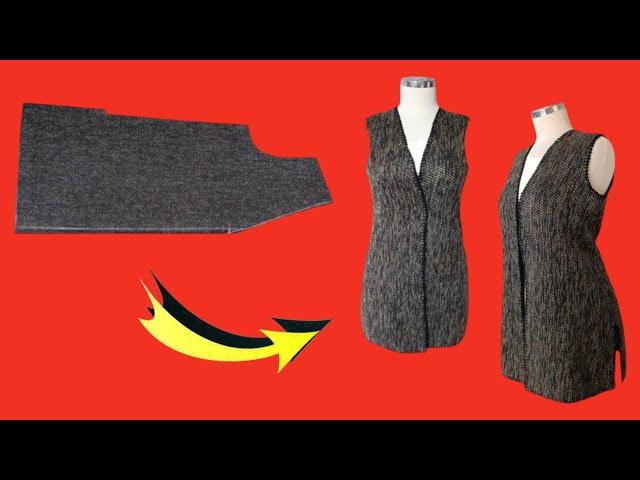 Sewing in 10 minutes Very Stylish and Easy Vest Cutting and Sewing