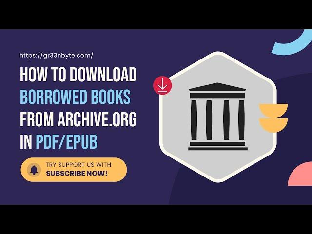 How To Download Borrowed Books From archive.org In PDF/EPUB