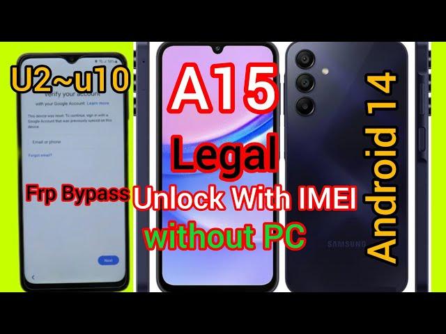 Samsung A15 4G frp bypass | A15 4G FRP without PC Legal 2025 u2~u10 Android 14