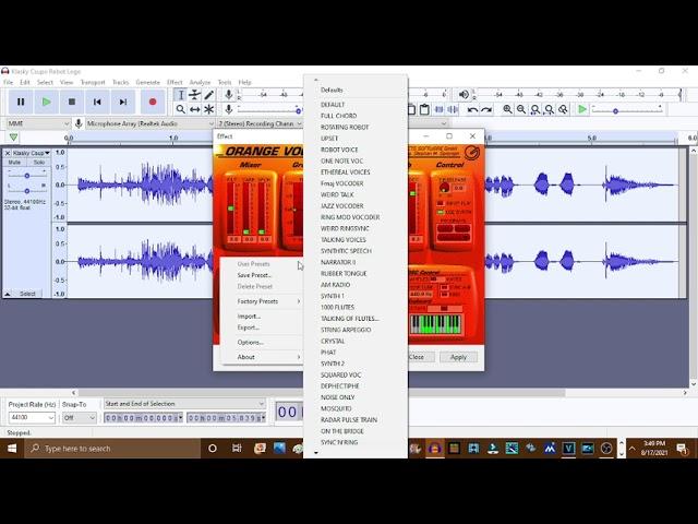 How to make vocoder majoris on sony vegas and audacity
