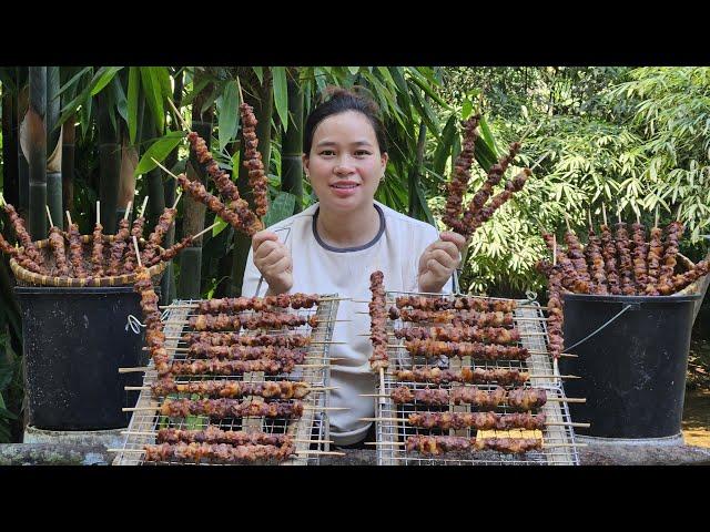 How To Make Grilled Pork Skewers Goes to market sell - Take care of the farm garden