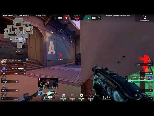 M80 Zander 1v2 Clutch to WIN First Map Against Galorys | VCT Ascension Americas 2024