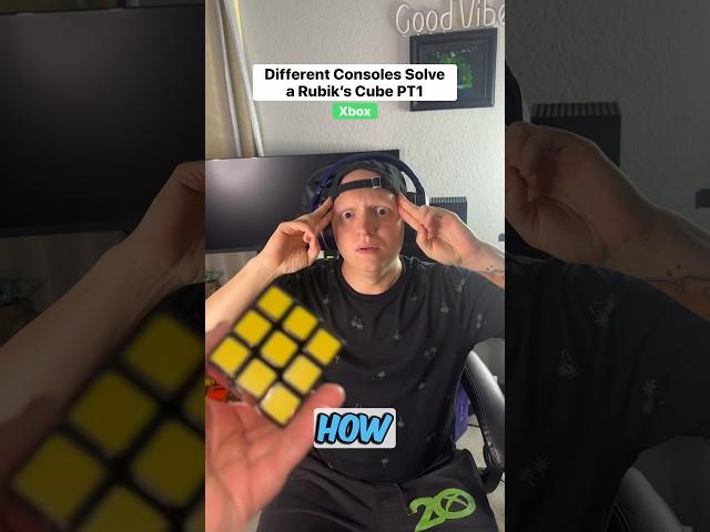 Consoles solve Rubik’s cube PT1 #funny #comedy #gamer #relatable #skit