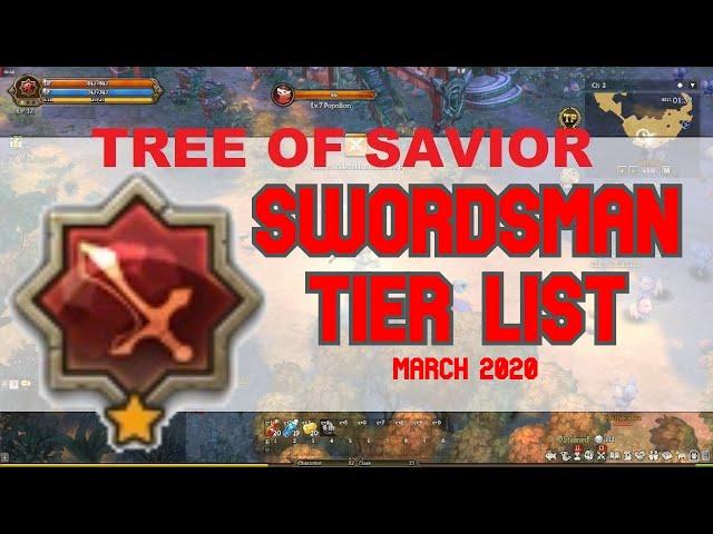 Swordsman Tier List For March 2020 - Tree Of Savior