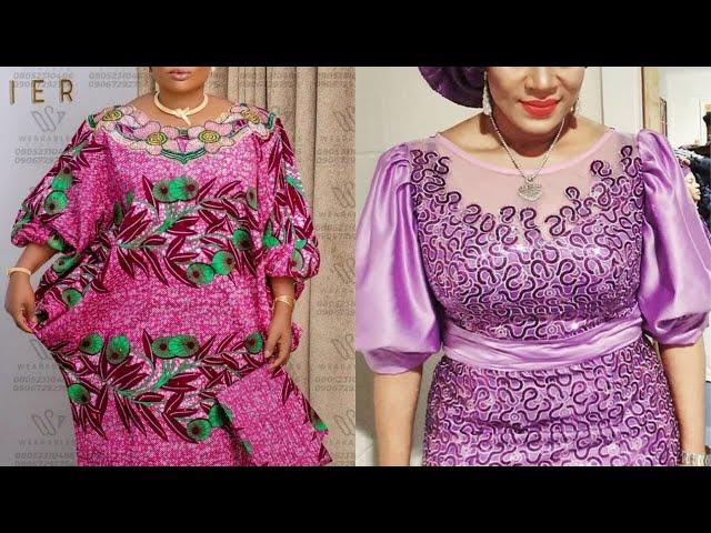 Trendy Ankara boubou/ Bubu gown styles/ kaftan Dress styles in 2023/ Stunning Lace long long #asoebi