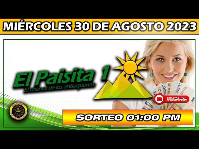 Resultado de EL PAISITA 1 del MIÉRCOLES 30 de agosto 2023 #chance #paisitadia