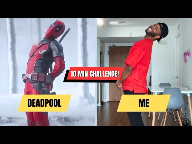 Trying to learn Deadpool Bye Bye Bye NSYNC Dance in 10mins (FULL DANCE)