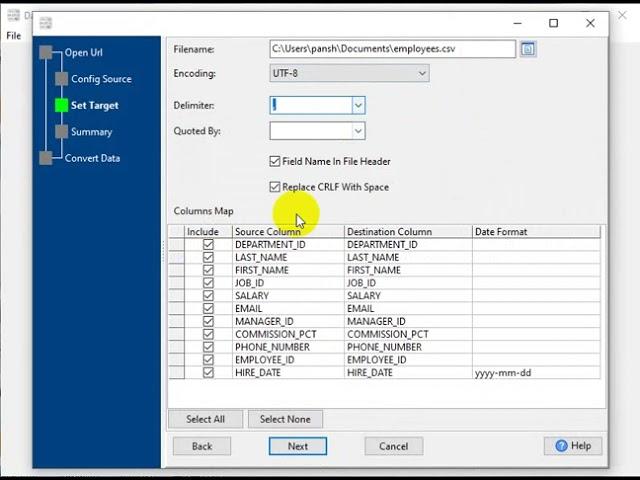 Convert html table to CSV file in a few clicks