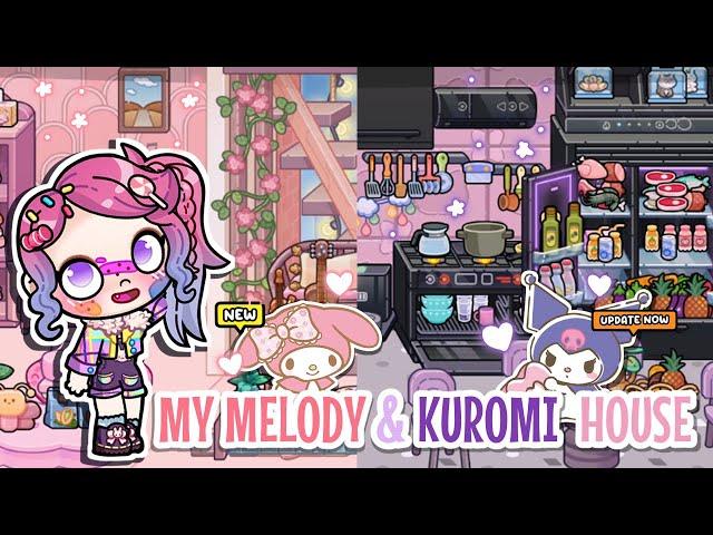  NEW (FREE) KUROMI VS MY MELODY DREAM HOME  AVATAR WORLD House Ideas || House Maker 