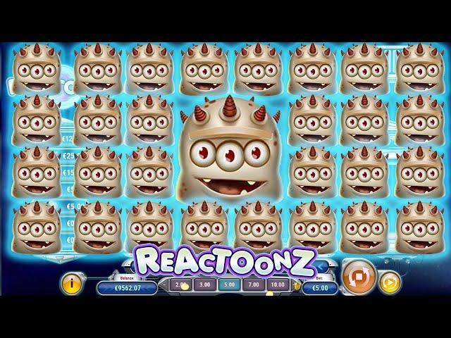  TOP 10 CRAZIEST WINS IN REACTOONZ SLOT   BEST MOMENTS AND HUGE ONLINE CASINO WINS & JACKPOTS!