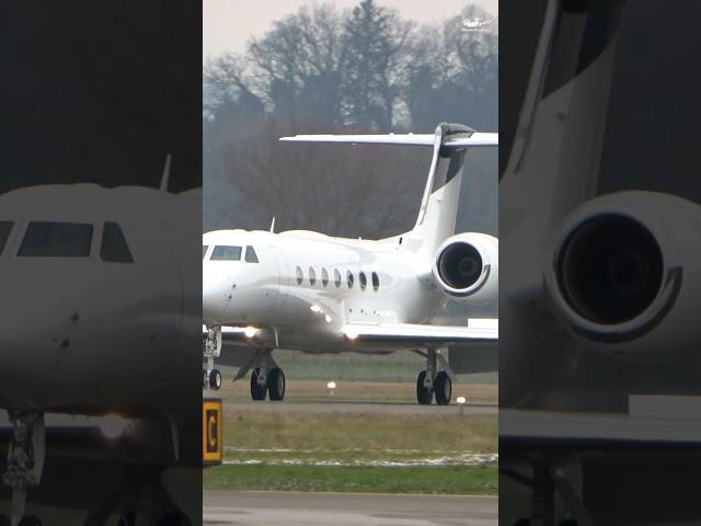 Gulfstream G550 PS-CAT Landing in Bern, Switzerland