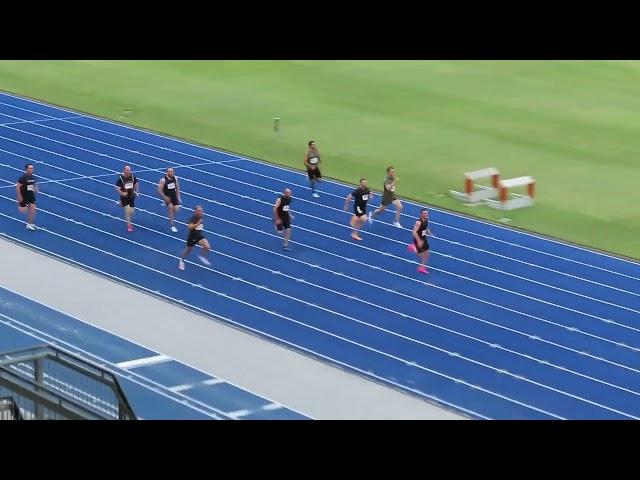 100m 45-49 Men Final, Pan Pacs masters Games, SAF 8 November 2024