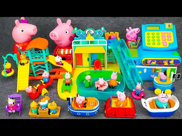 10 Minutes satisfying With unboxing Cute Peppa pig swimming Pool toys collection ASMR | Peppa Review