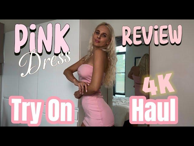 The Perfect Pink Mini Dress for Summer | Try On Haul [4k]