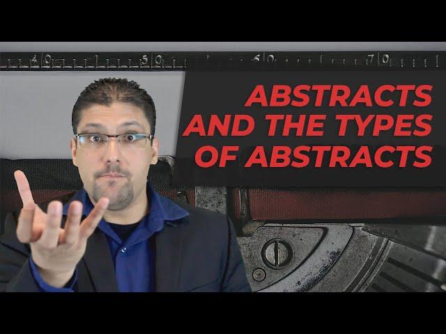 Abstracts And The Types Of Abstracts- for usmle students by Dr. Hassaan Tohid