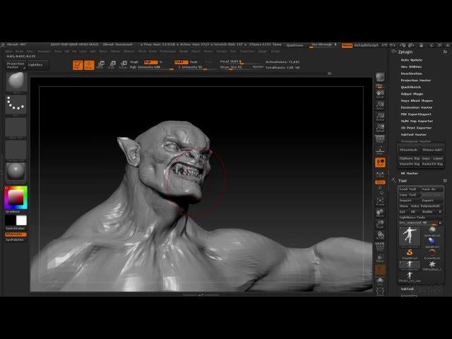 Уроки по ZBrush 4R7. Занятие 7. Transpose