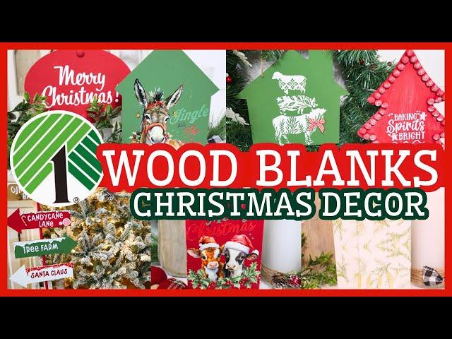 GRAB DOLLAR TREE WOOD BLANKS TO MAKE CHRISTMAS DIY DECOR | CHRISTMAS CRAFTS FOR 2024