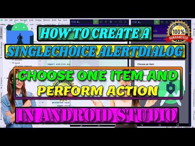 How to #Create a #SingleChoice #AlertDialog In #Android App| #OnClickListener| #Android #Studio 2022