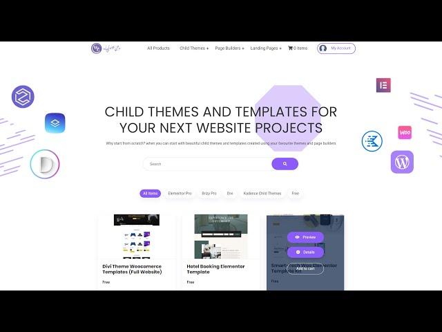 Best Free Elementor, Divi and Brizy Templates