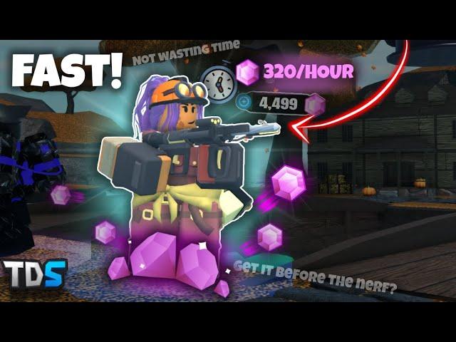 HOW TO GET ENGINEER FAST SOLO/Grind Gems (TDS Roblox)