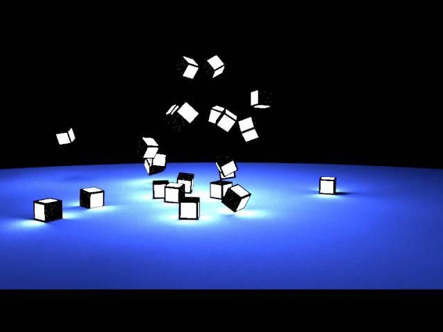 [BlenderTV] Unity gamecubes falling animation 3D test! (funny)