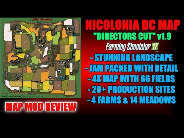 FS17 Nicolonia DC Map v1.9 Directors Cut "Map Mod Review"