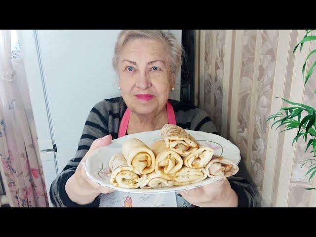Тонкие блинчики с мясом. Мой ходовой рецепт.Блинчики получаются очень вкусными,тонкими .эластичными.